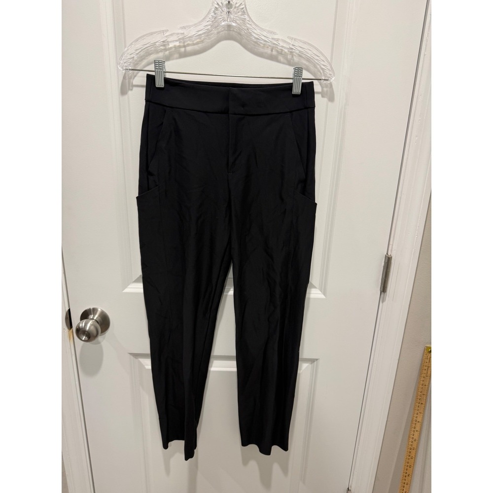 Athleta Womens Stellar Straight Crop Pant Technical Stretch Black Size 0